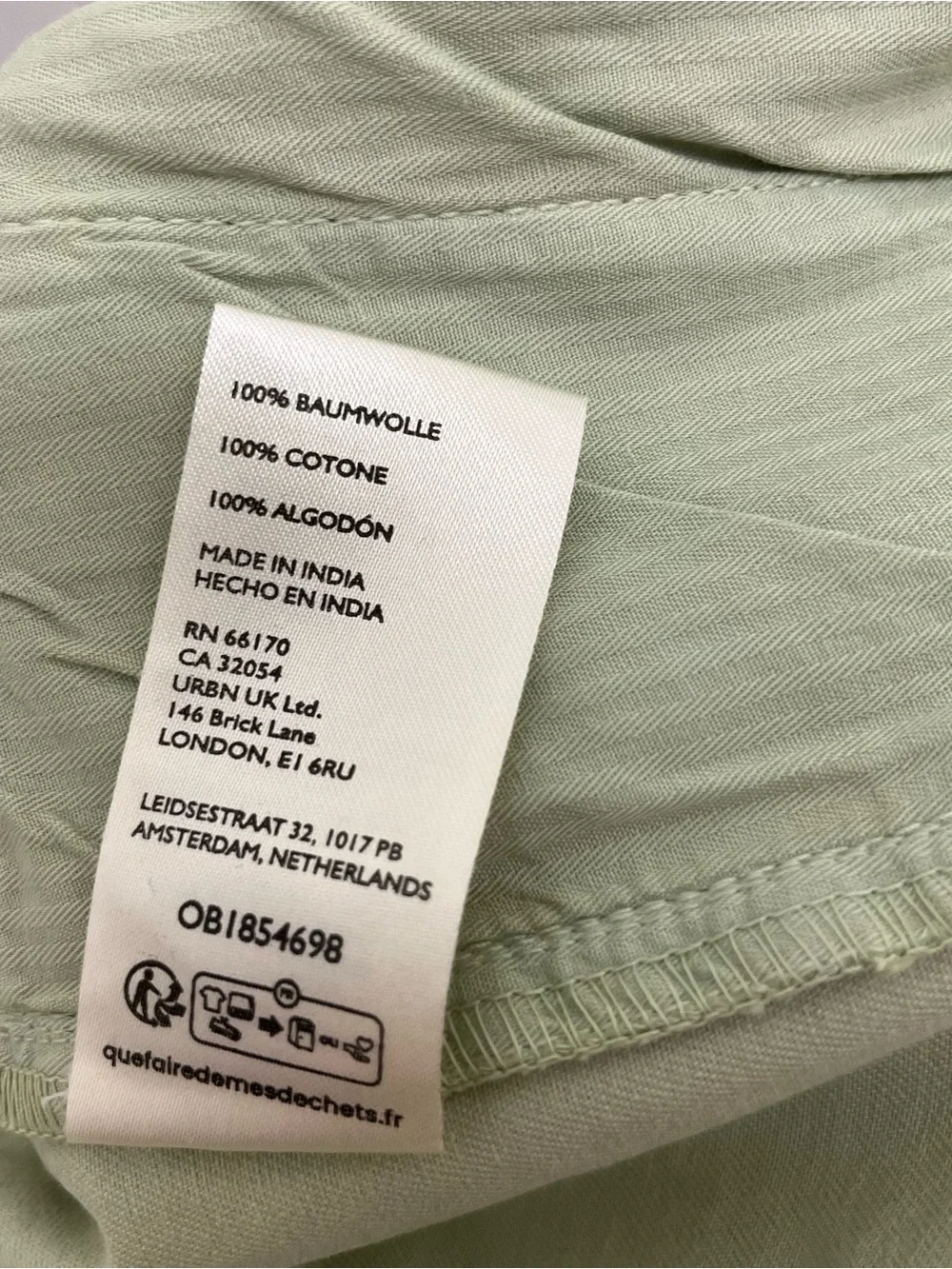 Free People After Love Roll Cuff Wide Leg Pants Size M Light Green